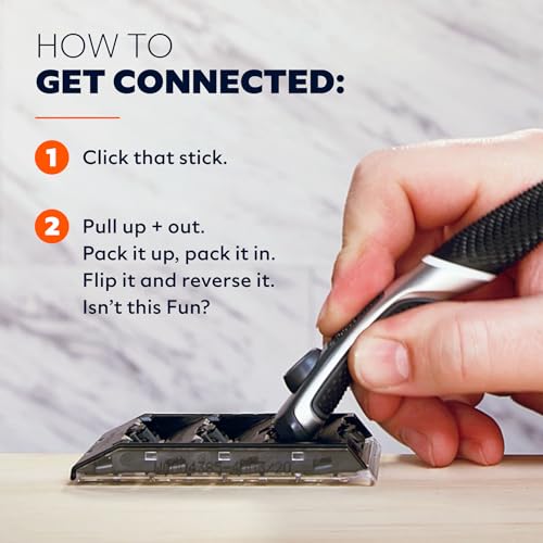 Dollar Shave Club | The Guest Pass Shave Set | 2 Extra Close Refill Cartridges, 1 Handle (Blue), 1 Razor Cover