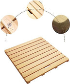 Mat,Bamboo Bathroom Accessories,Anti-Slip Wood Shower Mat,Bamboo Duckboard Bath Mat,Customizable,Kitchen and Hallway (Size : 75x75cm/30x30in)