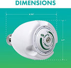 Niagara Conservation N2912 Earth Spa 3-Spray with 1.25 GPM 2.7-in. Wall Mount Adjustable Fixed Shower Head in White, 1-Pack | Bathroom Shower Head Sprayer with Pressure Compensation Technology