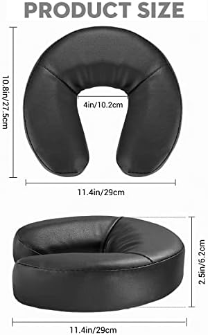 Noverlife Massage Face Cradle Cushion, Professional Massage Table Universal Face Head Neck Rest Pad, Soft Memory Foam Crescent Massage Chair Pillow for Massage Spa Therapy Beauty Treatment Sleep