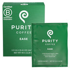 Purity Coffee EASE Dark Roast Low Acid Organic Coffee - USDA Certified Organic Specialty Grade Arabica Single-Serve Packets - Third Party Tested for Mold, Mycotoxins and Pesticides - 5 ct Box
