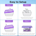 W&E Choice Moisture Absorbers with Lavender Scent, Portable Dehumidifier for Closet & Bathrooms, Kitchen, Humidity Absorber Odor Eliminator Absorber, 12Pack