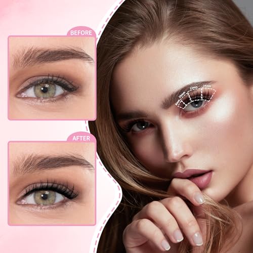 Flora Lash Clusters Kit 8-14mm Individual Lashes D Curl Spiky Cluster Lashes Kit Wispy Eyelash Clusters DIY Eyelash Extension kit with Lash Bond and Seal 0.05mm Ultra-Thin Black Lash Band DIY at Home