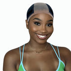 Lace Wig Grip Cap for Women 4x5 Transparent Lace Reusable Wig Caps, Wig Grip Band for Lace Front Wigs to Keep Wigs in Place, Adjustable Wig Cap with Grip Band Non Slip Cap (Black)