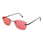 BRADDELL OPTICS FL-41 Rose Tinted Migraine Light Sensitivity Rimless Glasses for Fluorescent LED Glare, Photophobia and Eye Strain (Medium Large)