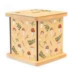 Wooden Piggy Bank for Kids and Adults, Personalized Gift Handmade in USA by BloomOwl, Custom Piggy Bank, Personalized Banks for Kids, Gifts for Baby Boys and Girls (Mushroom)