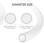 Eastrans 10ft x 5/16" Clear Vinyl Tubing, Flexible Plastic PVC Tubing