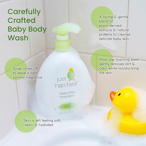 Happy Baby Body Wash Multi-Pack - Gentle Bath + Body Cleanser, Huggable Yummy Fragrance for Newborns, Hypoallergenic, No Yucky Stuff & Harsh Ingredients, 13.5 fl oz (3 Pack)