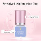 ALLOVE Sensitive Lash Extension Glue 3-5S Drying Time Low Fume Eyelash Extension Glue 3-4 Weeks Retention Waterpoof Lash Glue for Eyelash Extensions 5ml Professional Use Only