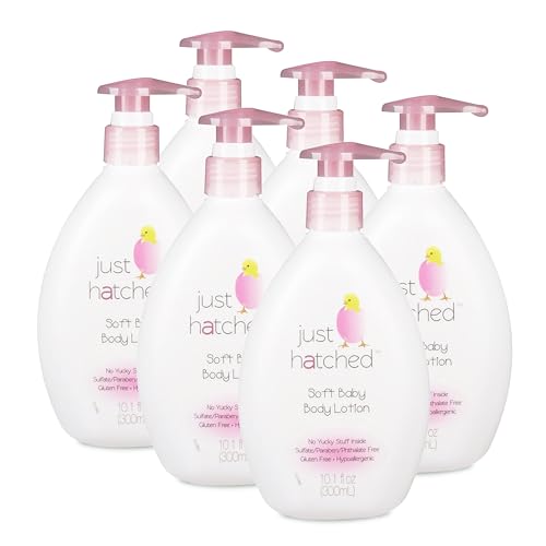 Soft Baby Body Lotion Multi-Pack - Lightweight, Soothing Moisturizer, Cozy Yummy Fragrance, Made with Essential Oils, No Yucky Stuff & Harsh Ingredients, 10.1 fl oz (6 Pack)