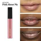 Mented Cosmetics Lip Gloss for Women Tinted Lip Balm Stain, Long Lasting Buildable Moisturizing Lipgloss Lipstick Topper, Made in USA, Cruelty Free Vegan Makeup, Pink About Me
