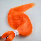 Braiding Hair Pre stretched Neon Orange Boho Braids Prestretched Braiding Hair for Bohemian Hair Ez Braid Micro Braiding Hair Synthetic Curly Deep Wave Braids
