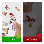 40 Pcs Toy Inspired Story Temporary Tattoos - 2x2 Inch Pre-Cut Designs for Birthday Party Favors, Supplies, Decoration, Kids' Gifts, and School Rewards