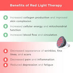 Hooga Red Light Therapy, Red and Near Infrared Wavelengths, Dual Chip 12 LEDs for Skin, Pain Relief, Anti Aging, Muscle Recovery, Performance, Energy. Handheld, Power Cord Included. HG24.