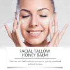 Beef Tallow Balm for Skin Care - Natural Moisturizer for Face & Body-Honey Balm with Vitamins-Whole Body & Face Moisturizer (2PCS)