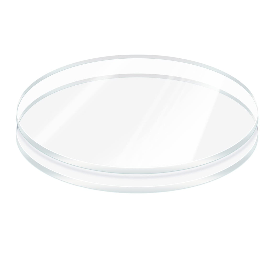 2 Pieces 1/4" Round Plexiglass Sheet, 8 Inch Diameter Clear Acrylic Circle, Round Cake Disk Acrylic Sheet, Plexiglass Table Top, Acrylic Backdrop