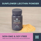 MAGICAL BUTTER Sunflower Lecithin Powder - Butter & Oil Kitchen Essentials Powder for Bakery Products - Powder Aids Fat Breakdown for Maintaining Stability & Texture - Soy-Free & Non-GMO - 1.76 oz