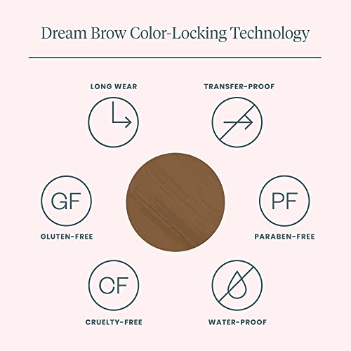 Wonderskin Dream Brow Eye Brow Gel, Long Lasting Eyebrow Gel, Waterproof, Transfer Proof Tinted Filler Eyebrow Mascara (Brunette)