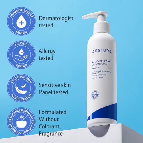 AESTURA ATOBARRIER365 Lotion Plus with Ceramide & Filaggrin | Lightweight Moisturizer, Skin Barrier Strengthening