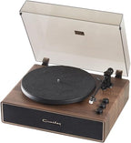 Crosley CR6046A-WAGL Stave 2-Speed Bluetooth Record Player Turntable with Built-in Speakers, Walnut