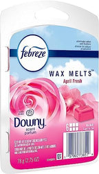 Febreze Odor-Fighting Wax Melts Air Freshener Refills with Downy Scent, April Fresh, 6 count