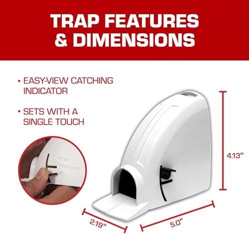 Tomcat Kill & Contain Mouse Trap, Never See a Dead Rodent Again, 2 Traps
