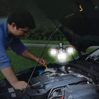 2000 Lumens Rechargeable LED Work Light and Spotlight, 4 Adjustable Lamps.