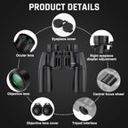 10x50 Binoculars for Adults - HD High Powered Binoculars for Bird Watching, IPX7 Waterproof Fogproof,Fully Multi-Coated BAK4 Prism Optics for Hunting,Travel