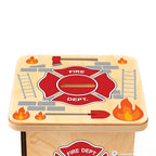 Wooden Piggy Bank for Kids and Adults, Personalized Gift Handmade in USA by BloomOwl, Custom Piggy Bank, Personalized Banks for Kids, Gifts for Baby Boys and Girls (Firefighter)