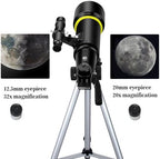 Telescopes, Telescope for Kids and Adults Beginners, 70mm Aperture 400mm Focus Length Refractor Travel Telescope with AZ Mount for Observe The Moon and Landscape-Black