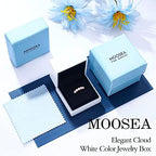 5 Stone Moissanite Rings for Women, 3.75MM D Color VVS1 Clarity Lab Created Moissanite Anniversary Rings 14K White Gold Filled S925 Sterling Silver 5 Stone Moissanite Wedding Bands for Women Jewelry