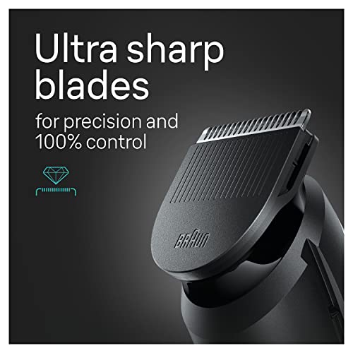 Braun All-In-One Style Kit Series 3 3450, 5-in-1 Trimmer for Men with Beard Trimmer, Ear & Nose Trimmer, Hair Clippers & More, Ultra-Sharp Blade, 40 Length Settings and Washable