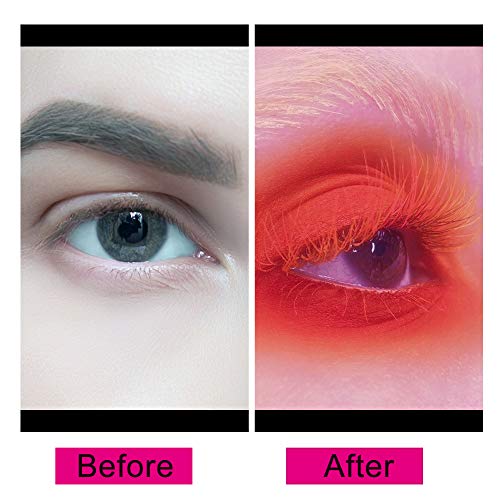Volume Eyelash Extensions D Curl 0.07 15-20mm Mixed Tray Color Lashes Extensions Orange Lash Extensions Easy Fan 3D-10D Rapid Blooming Lashes Extensions Colored by FADVAN (0.07mm-D, 15-20mm)