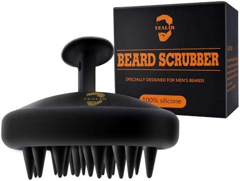 Beard Brush for Men, Silicone Beard Scrubber, Deep Cleans, Hair & Beard Exfoliator Helping Beard Shampoo Better Clean the Beard, Good Helper for Beard Oil - Eco & Reusable