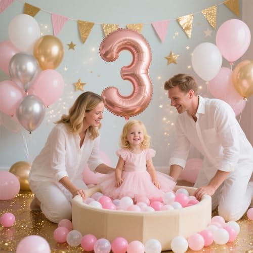 GOGOSO Ball Pit Balls for Toddler, Baby Plastic Playballs Kids Soft Pastel Pelotas Non-Toxic BPA-Free 2pink+White+Clear 1000 Balls