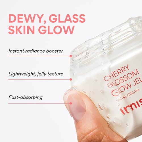 innisfree Cherry Blossom Glow Jelly Cream with Niacinamide for Smooth, Glowing Skin, Korean Skincare Hydrating Moisturizer