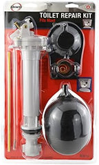 Danco 80816 Complete Toilet Repair Kit Fill Valve, Flapper, Rod, Float Replacement, White