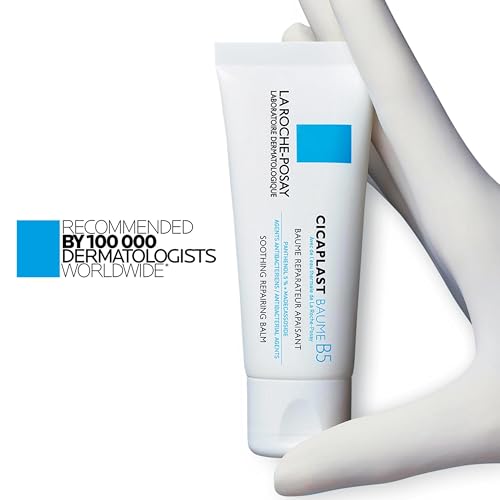 La Roche-Posay Cicaplast Balm B5 UV SPF 50, Vitamin B5 + Shea Butter + Tribioma + Madecassoside + Zinc Oxide Sunscreen, Post Treatment Skin Protectant With SPF, Multi-Purpose Cream For Dry Skin
