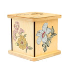 Wooden Piggy Bank for Kids and Adults, Personalized Gift Handmade in USA by BloomOwl, Custom Piggy Bank, Personalized Banks for Kids, Gifts for Baby Boys and Girls (Floral- Vintage)