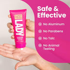 Whole Body Deodorant Lotion For Women by Super Fresh Lady | POWDER LOTION for Privates & Body to Stop Chafe & Odor | Aluminum Free | Coconut + Vanilla Scent | 4oz (2pk)