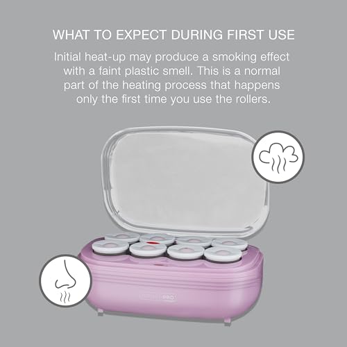 Conair Hot Rollers Hair Curlers for Long, Medium and All Hair | Heated Rollers with Hair Roller Clips Included | 2-inch Rollers | Amazon Exclusive