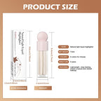 Erinde 2 Colors Liquid Highlighter and Blush Set, Natural Matte Face Blush, Natural Glossy Liquid Illuminator for Face and Body, Lightweight Blendable Silky Smooth Texture, Cruelty-free