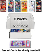 One Piece Cards (6 Sealed Packs) Potential Mystery Graded Card - Collection Starter Box│Japanese Version│1 Pack of Each Release (OP-01│OP-02│OP-03│OP-04│OP-05│OP-06)│1 in 20 Boxes Contains Graded Card
