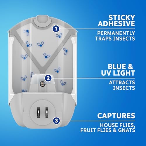 Zevo Flying Insect Bug Spray: Aerosol Spray Kills Fruit Flies, Gnats, Mosquitoes and Moths + Zevo Flying Insect Trap for Indoors (1 Bottle + 1 Plug-in Base + 1 Cartridge)