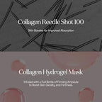 VT COSMETICS Collagen Reedle Shot 100 2-Step Hydrogel Mask(34.5gx4ea), Intensive Firming, Exosome 500Da Collagen, Fine Lines, Overnight Melting Mask, Korean Facial Mask, Pink Collagen