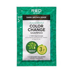 RED by Kiss Color Change Shampoo Gray Hair Cover Up Hair Dye Color for Men and Women 3 Pouches (3 PACK, Dark Brown)