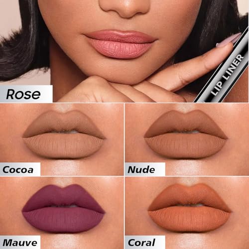 Lip Liner Stain Peel off - Waterproof & Long Lasting Peel Lip Stain Non-Stick Cup, Enhancing Complexion & Nourishing for All Skin Types, Create A Natural Lip Color (Cocoa, 1 Count)