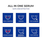 Intensive Repair Serum, 15% Hyaluronic Acid Serum with Ceramides and Centella Extract, Barrier Repair Redness Reilef Rosacea Treatment for Face Sensitive Acne Prone Skin, 30 Vials