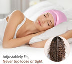 Satin Bonnet Silk Lined Sleep Cap- Adjustable Hair Cover for Women Men Frizzy Hair Night Cap Patients Care