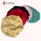 Satin Hair Bonnet by LuxeTress - Premium Soft Feel - Double-Layered Silk Satin - Adjustable Non Slip Band